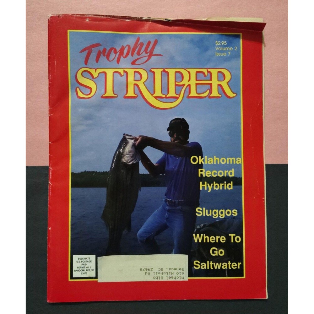 Vintage Trophy Striper Magazine Vol 2 Issue 7 Fishing Oklahoma Hybrid Saltwater